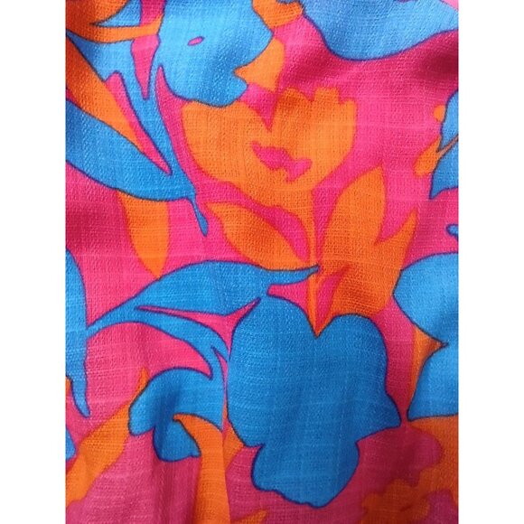 Gilli Pink, Orange and Blue Floral One Shoulder Smocked Tiered Dress Size 3X NWT - Picture 11 of 11